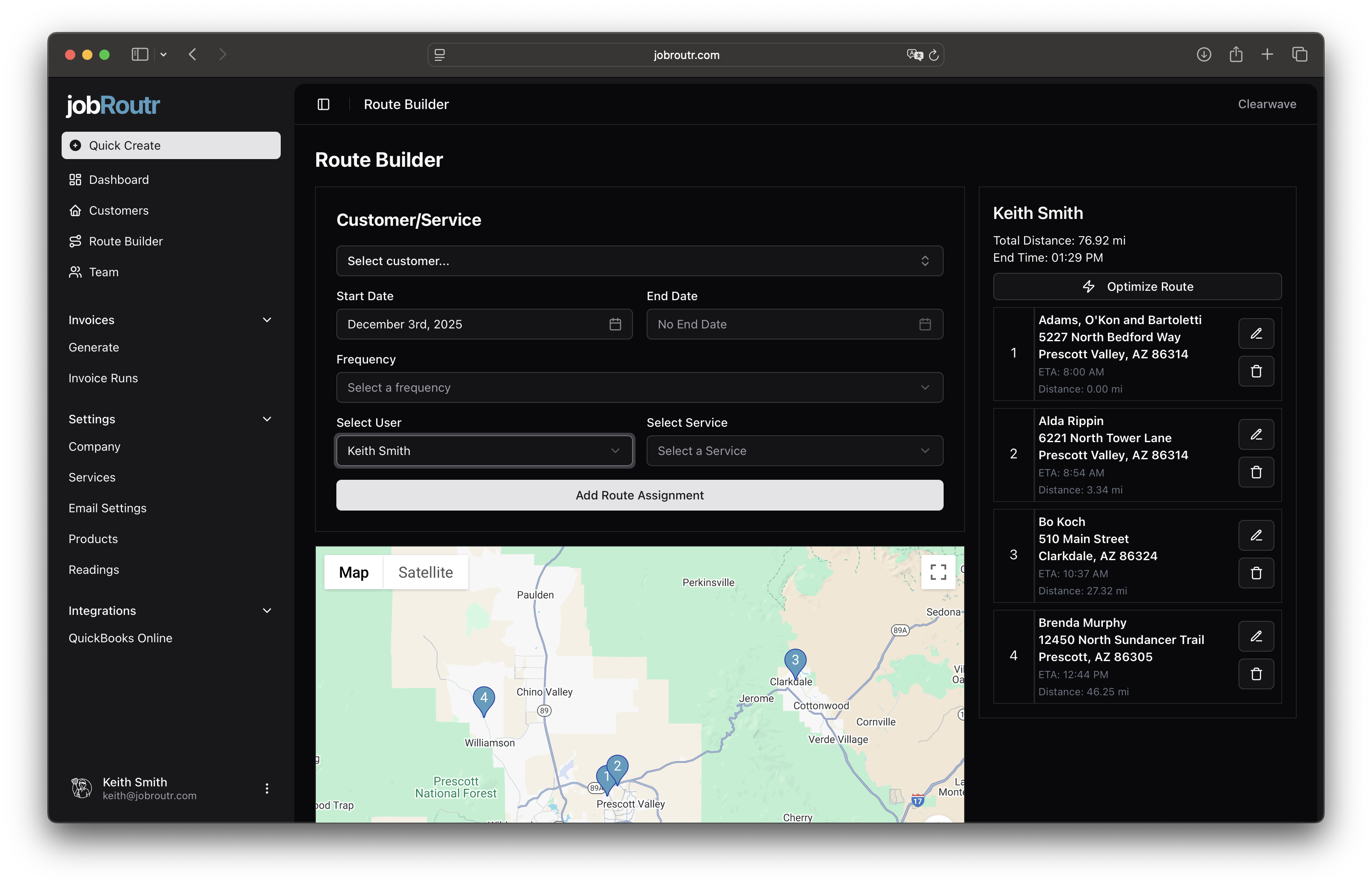 Route Planner (Dark)